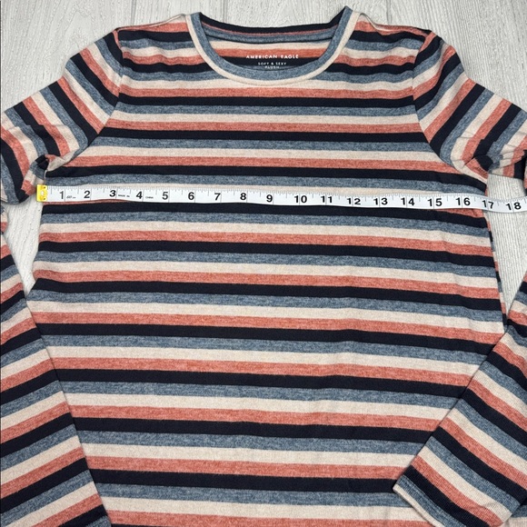 XS COZY STRIPED SHIRT, American Eagle Soft & Sexy Plush - Picture 3 of 5